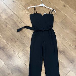 NWT Fashion Nova Black Belted Jumpsuit Size S